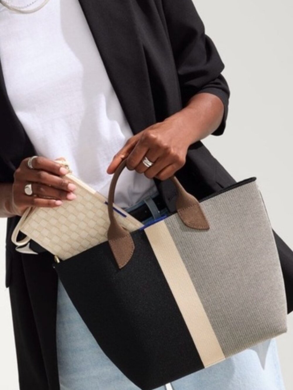 Rothy's Petite Lightweight Tote with Crossbody Strap - Picture 7 of 8
